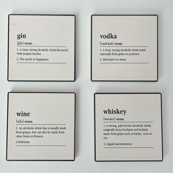 NWOT American Atelier Set of 4 Ceramic Coasters - Picture 3 of 9